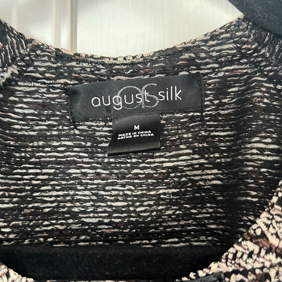 August Silk Cardigan/Coatigan Black Multi Medium - Picture 2 of 3
